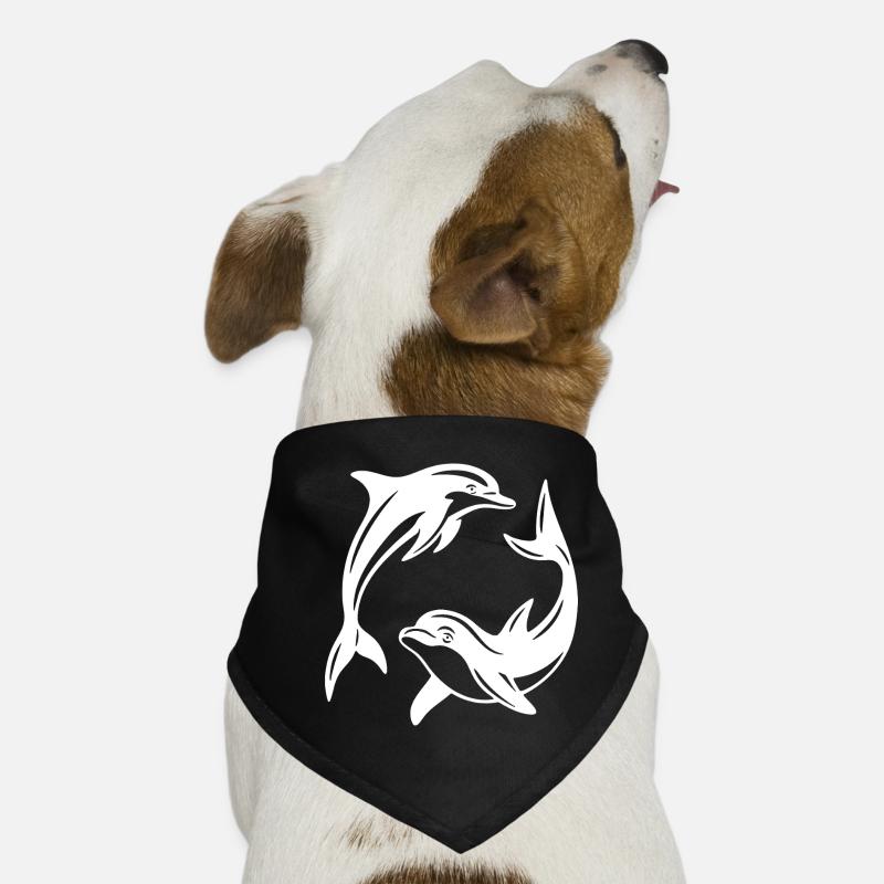 Dolphin Circle Design for Eco-Friendly Apparel Dog Bandana