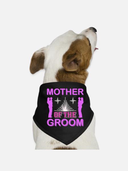 Mutter des Bräutigams Hochzeitsmama-Geschenkhemd - Hunde-Bandana - Schwarz - Vorne