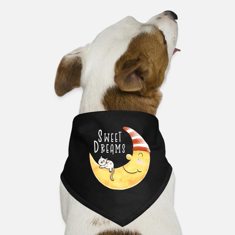 Sweet Dreams chat dans la lune Bandana pour chien