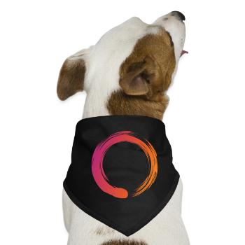 Zen Cirlce - Zen, Enso, Meditation, Buddhismus - Hunde-Bandana - Schwarz - Vorne
