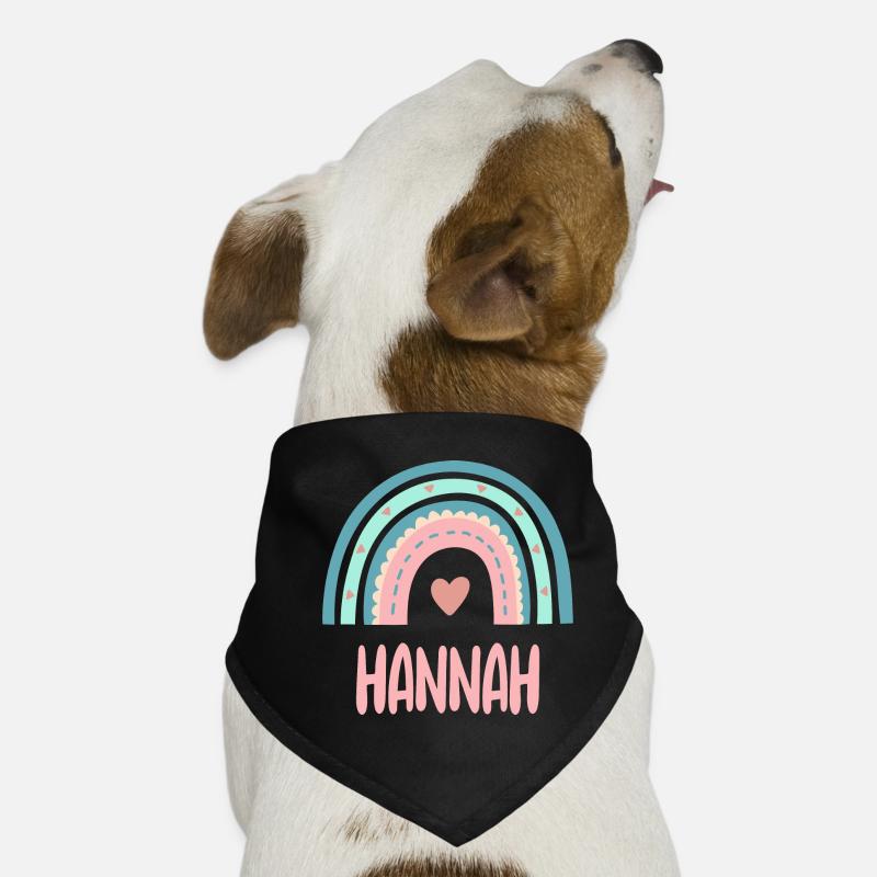 Hannah Name Rainbow Baby Dog Bandana