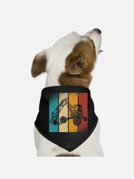 Bagger - Hunde-Bandana - Schwarz - Vorne