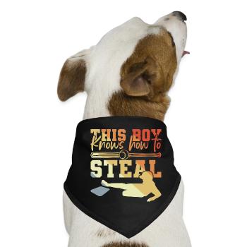 Dieser Junge weiß wie man spielt - Hunde-Bandana - Schwarz - Vorne