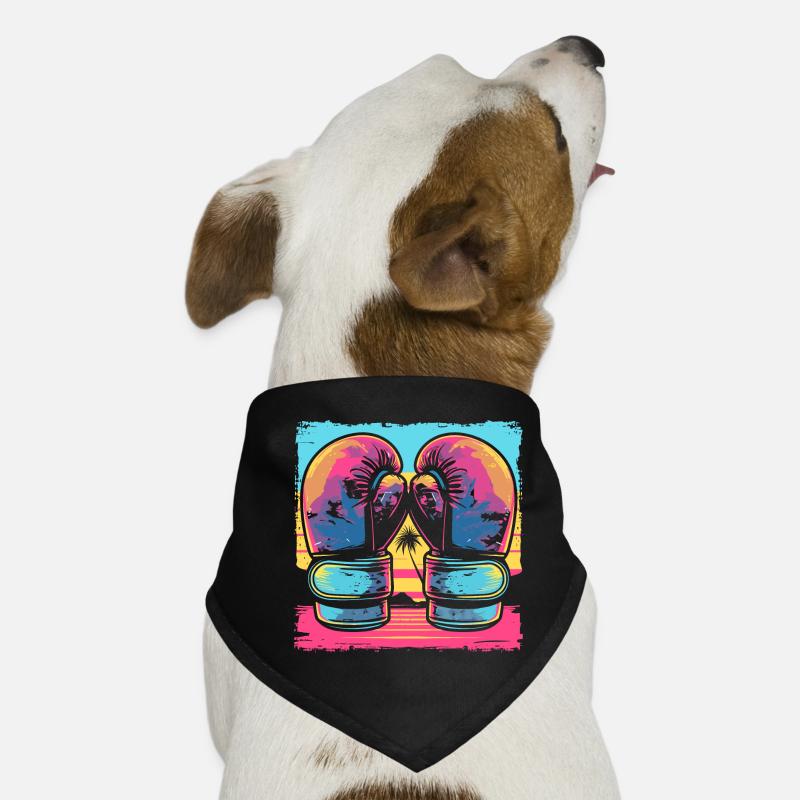 Look de dessin animé de kickboxing Bandana pour chien