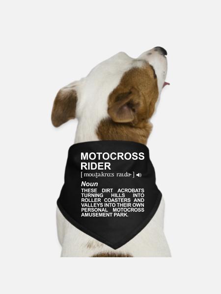 Motocross rider definition - Dog Bandana - black - Front