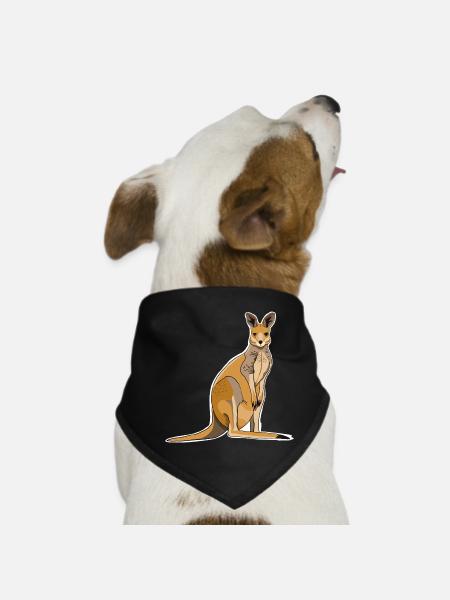 Kangourou - Bandana pour chien - noir - Devant