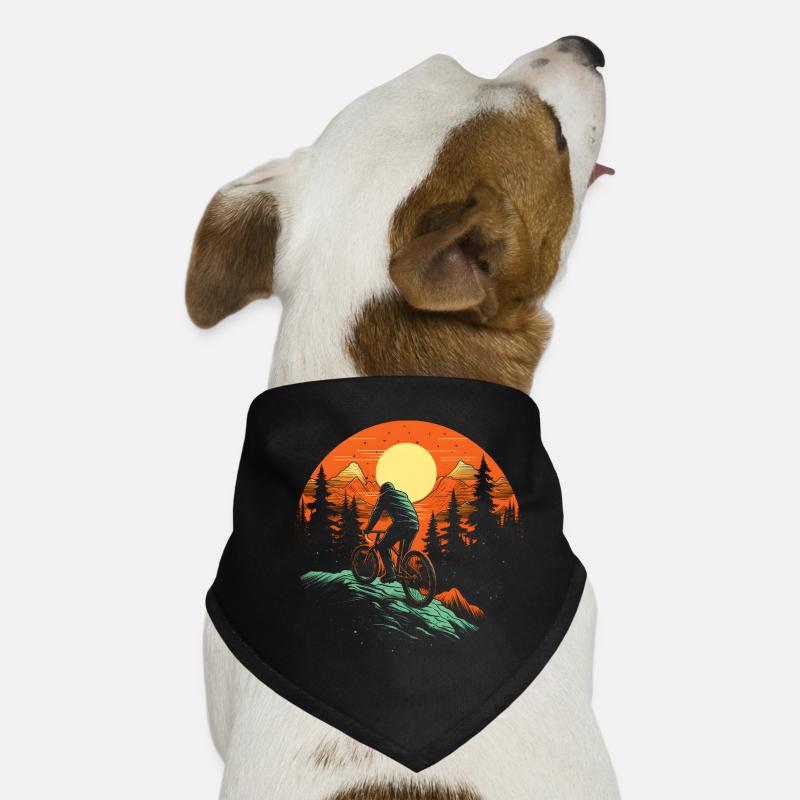 Mountain biking illustration Dog Bandana