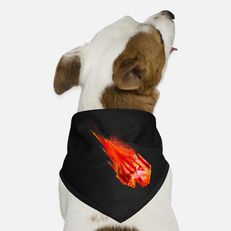 Astéroïde lumineux avec queue de feu - Conception de puissance Bandana pour chien