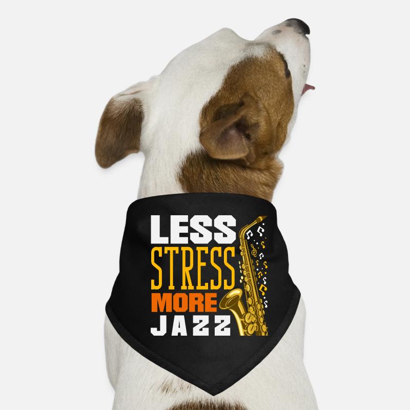 Saxofon - Hunde-Bandana - Schwarz