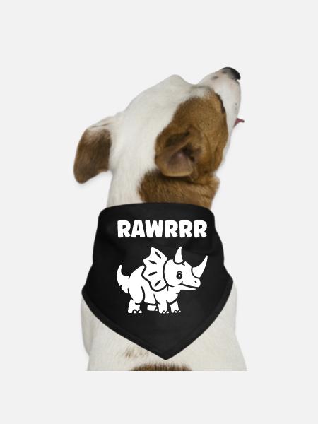 Mignon Petit dinosaure - Bandana pour chien - noir - Devant