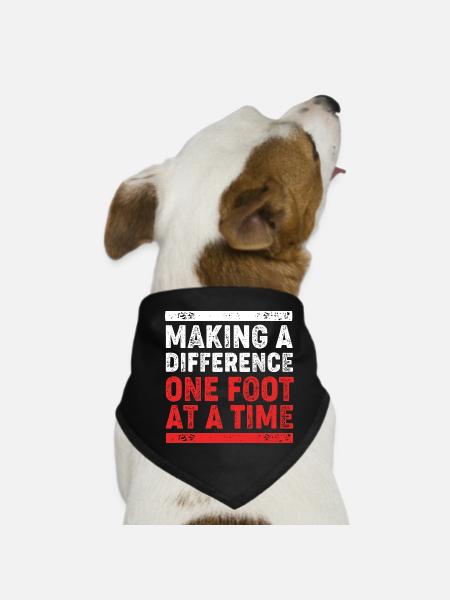 Podologe Fußpflege Pediküre Podologie - Hunde-Bandana - Schwarz - Vorne