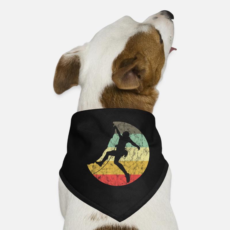 Bergsteigen Klettern Geschenk Bouldern Retro Cool Hunde-Bandana