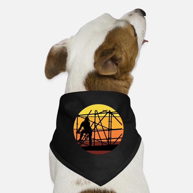 Scaffolder Scaffold Scaffolding Vintage Retro Dog Bandana