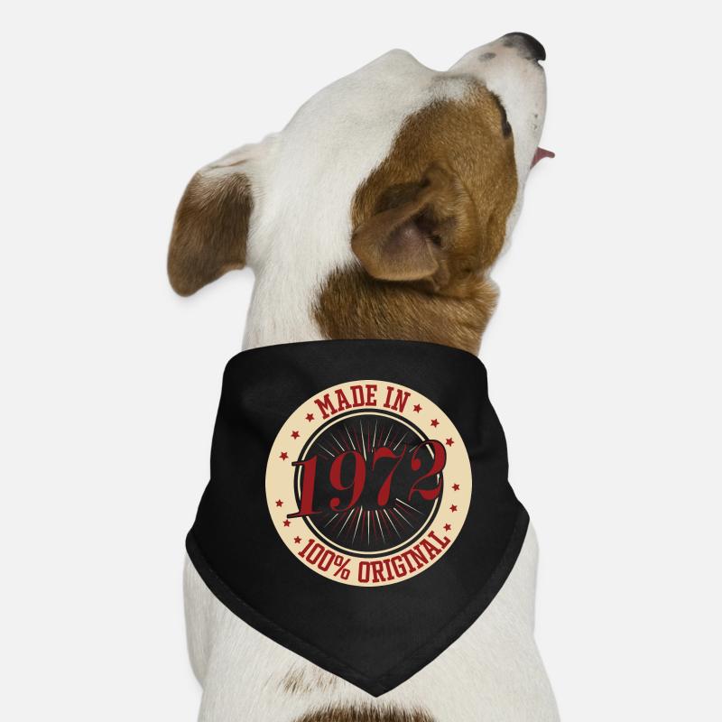 Fabriqué en 1972 100 L’original de l’anniversaire Dicton Bandana pour chien