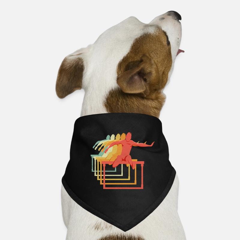 Hurdles Hurdling Hurdler Running Runner Athletes Dog Bandana