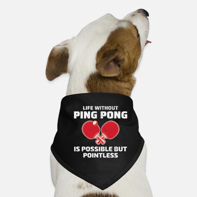 Ping Pong Master Table Tennis Coach Paddle Player Dog Bandana