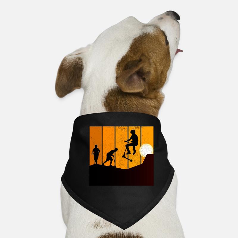 Stunt Scooter Freestyle Scootering Riding Sunset Dog Bandana