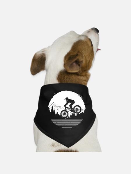 Mountain bike lovers - Dog Bandana - black - Front