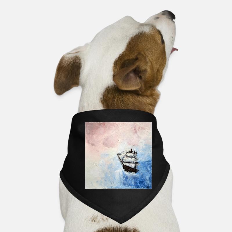 Historic Sailing Ship Against a Cloudy Sky Dog Bandana
