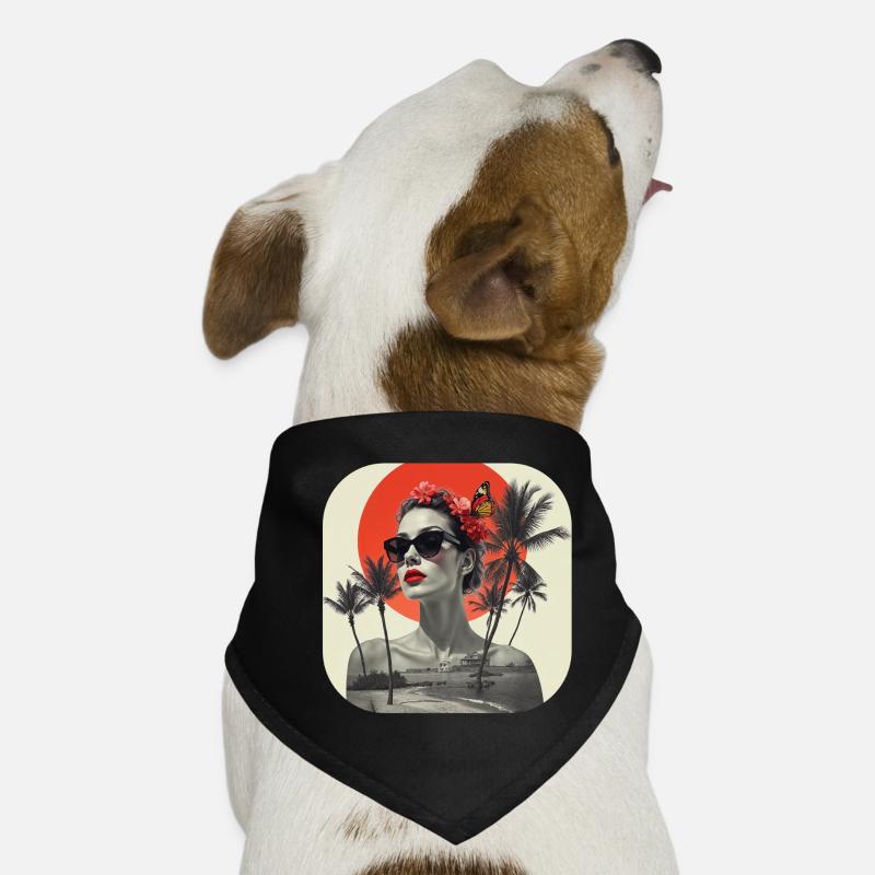 Collage de t-shirts rétro Bandana pour chien
