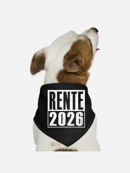Rente 2026 Rentner Ruhestand Legende Geschenkidee - Hunde-Bandana - Schwarz