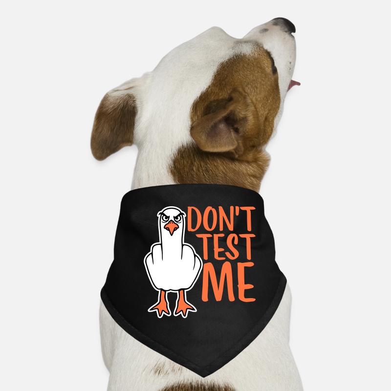 Don't Test Me Möwe Vogel Frech Mittelfinger Böse Hunde-Bandana