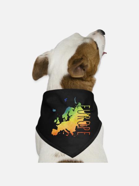 europe - Bandana pour chien - noir - Devant