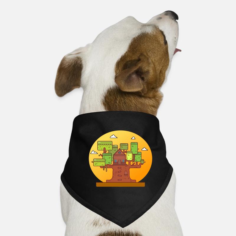 Baumhaus Abenteuer - Hunde-Bandana - Schwarz