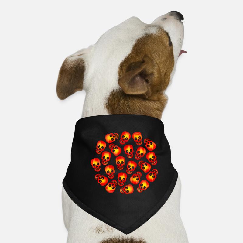 Verrückte Totenköpfe / Crazy Halloween Skulls Dog Bandana