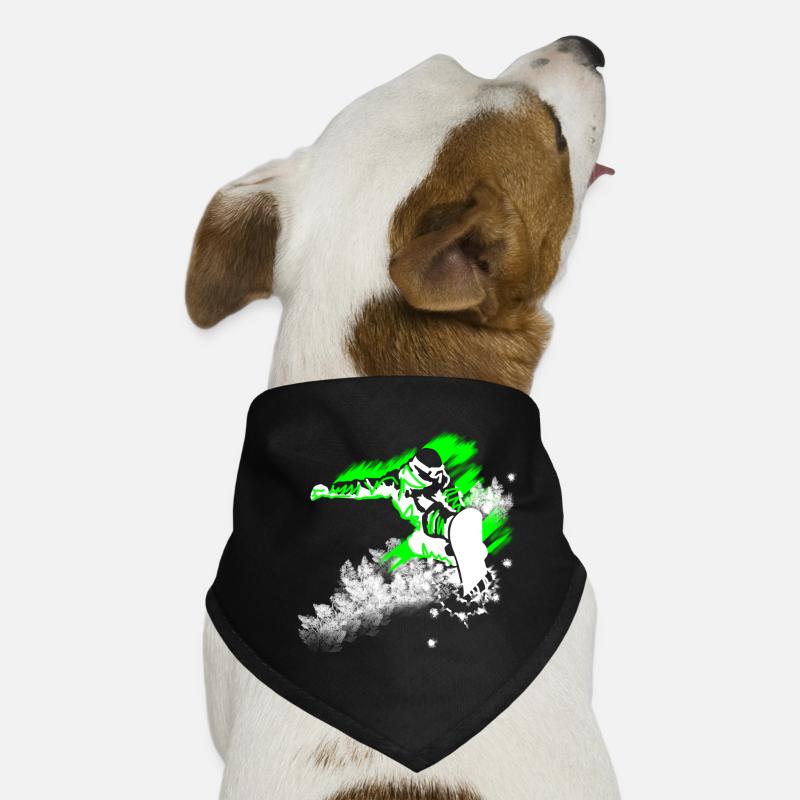 Snowboarder - Hunde-Bandana - Schwarz