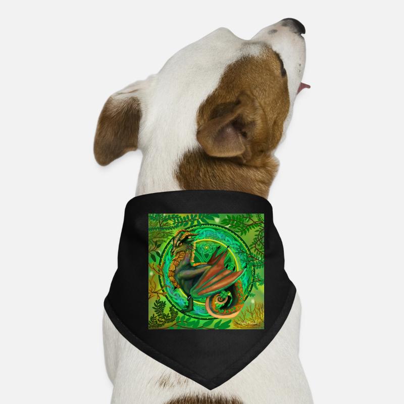 Waldgrüner Drache Hunde-Bandana