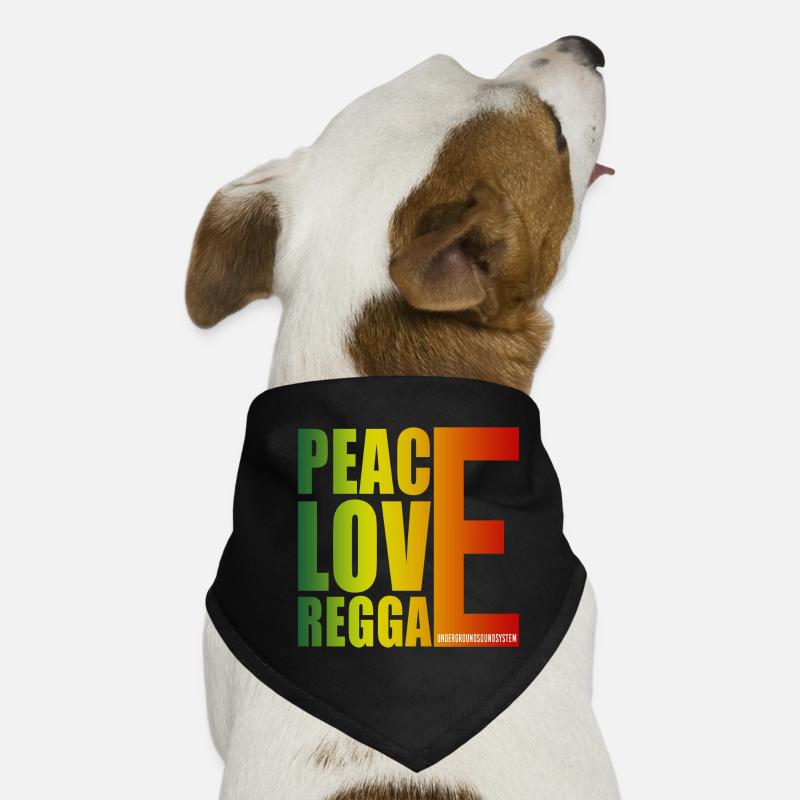 Paix Amour Reggae Gradient Bandana pour chien