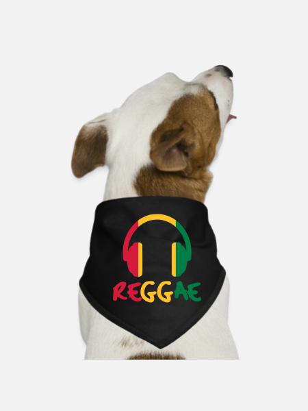 Reggae Music - Dog Bandana - black