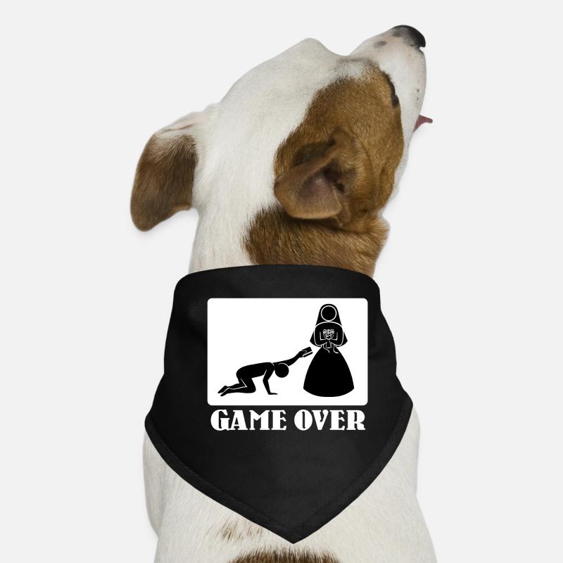 Game Over Wedding Statement Funny JGA Polterer Dog Bandana
