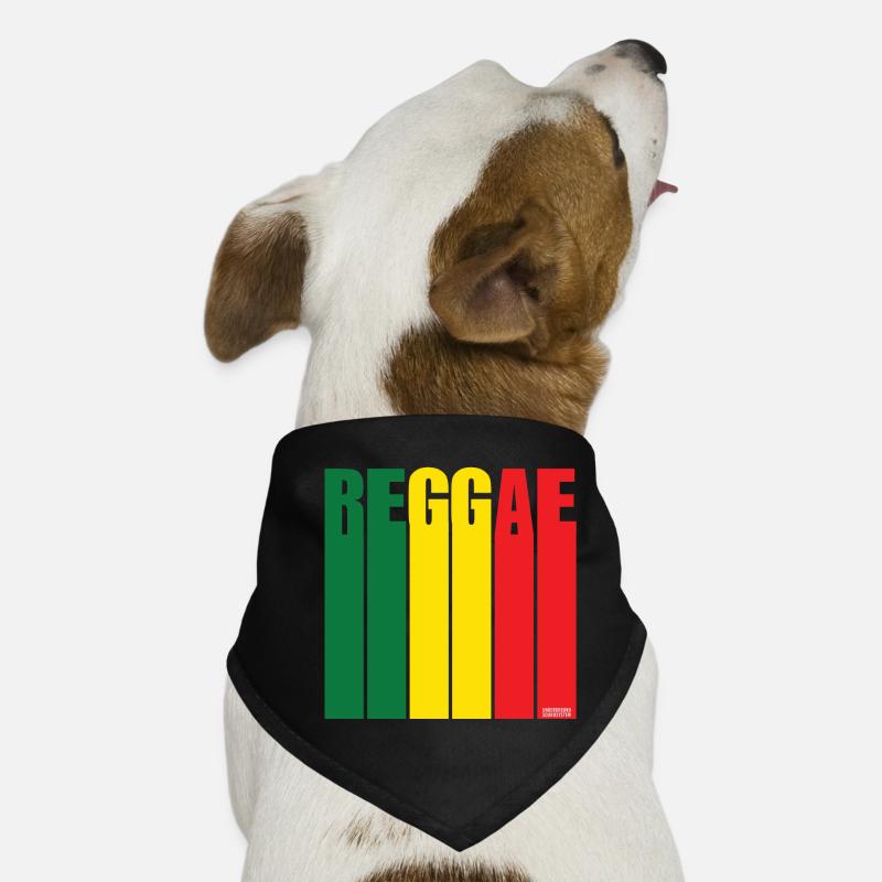 Bannière Reggae Color Block - Bandana pour chien - noir