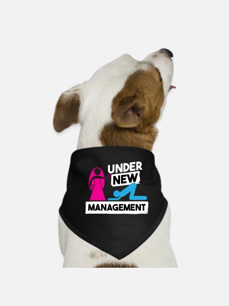 Bachelor bachelorette wedding party - Dog Bandana - black - Front