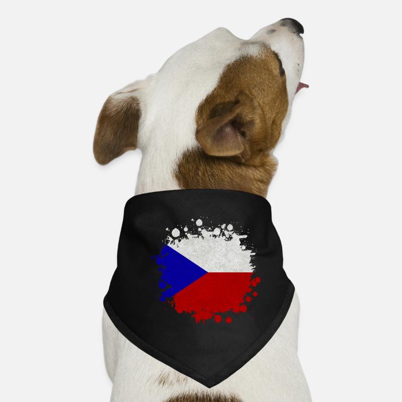 Tschechien Klecks / Geschenk Prag Flagge Hunde-Bandana