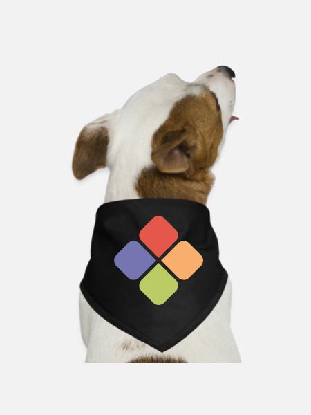 Clover Symbol Colors Shamrock Colors Gift - Bandana pour chien - noir - Devant