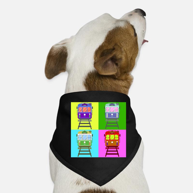 Tramway, pop art tram Bandana pour chien