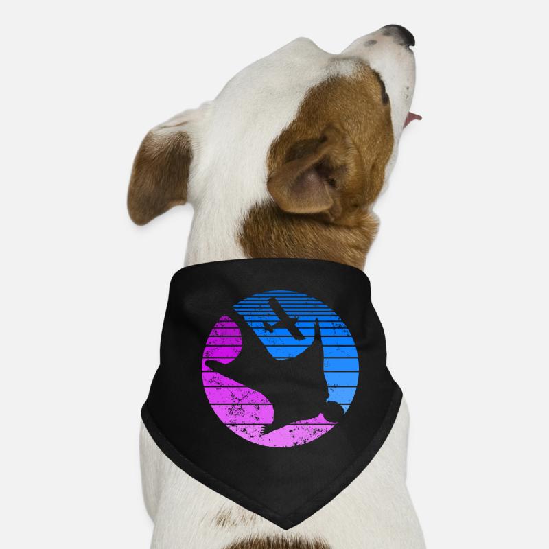 Wingsuit Basejump Fallschirmspringe Retro Look Hunde-Bandana