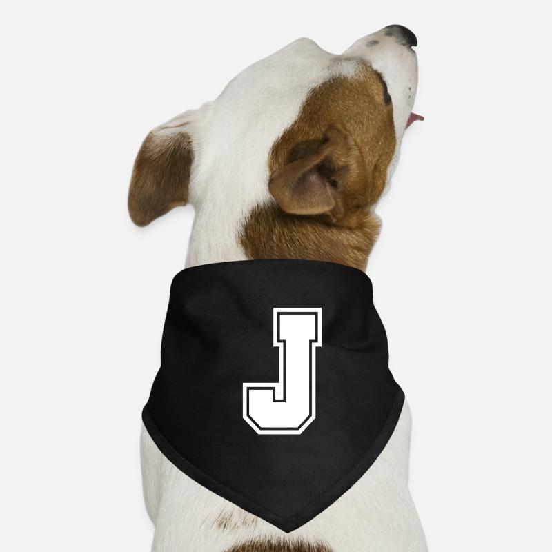 Lettre J Bandana pour chien