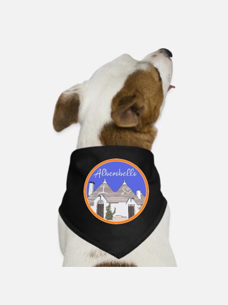 Trulli Houses Alberobello Bari Trullo Italy - Dog Bandana - black - Front