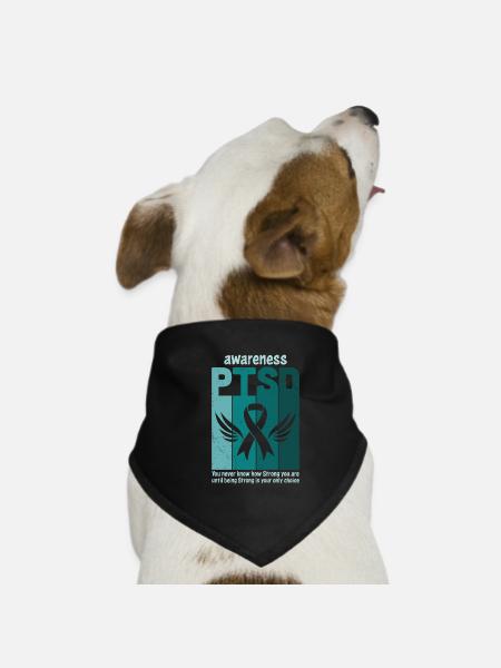 Ptsd Du weißt nie, wie du bist - Hunde-Bandana - Schwarz - Vorne