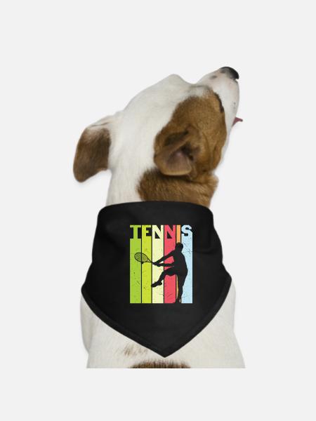 Conception de tennis pour les joueurs de tennis - Bandana pour chien - noir - Devant