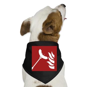 Grillmeister Lagerfeuer Wurst Design - Grillen - Hunde-Bandana - Schwarz - Vorne