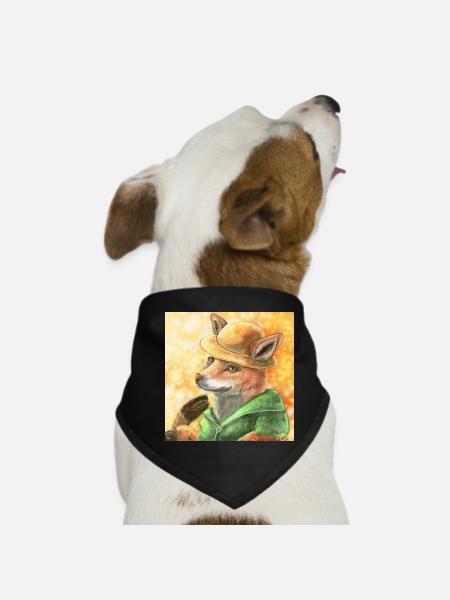 Gartenfuchs - Hunde-Bandana - Schwarz - Vorne