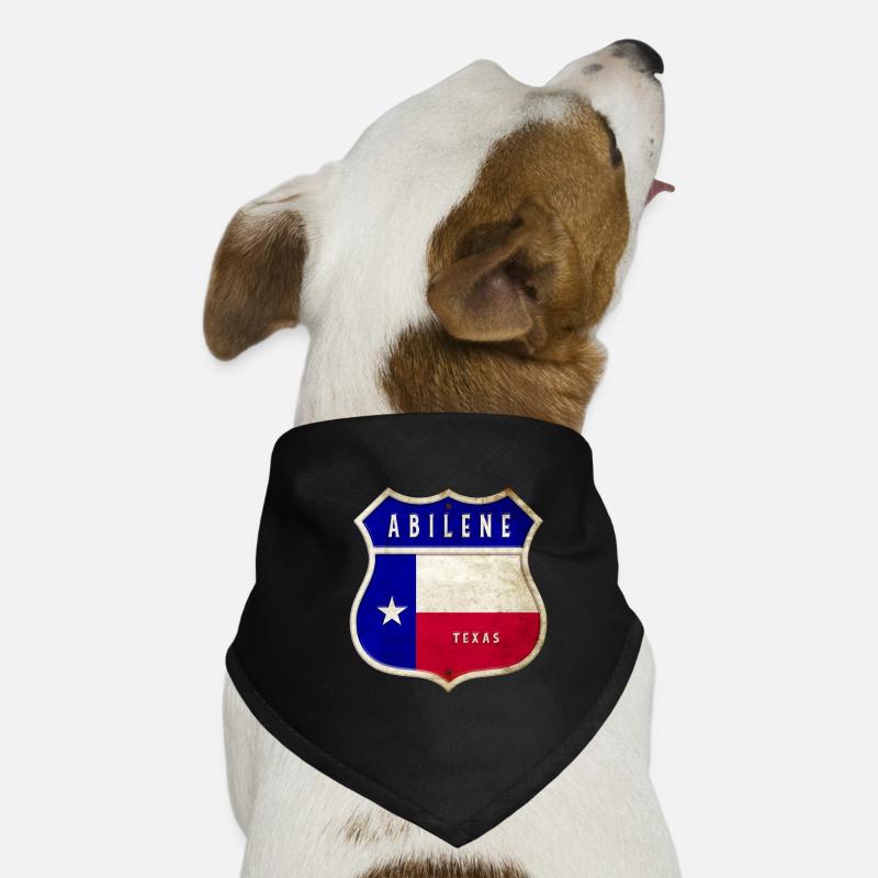 Drapeau Abilene - Motif écusson Texas Bandana pour chien