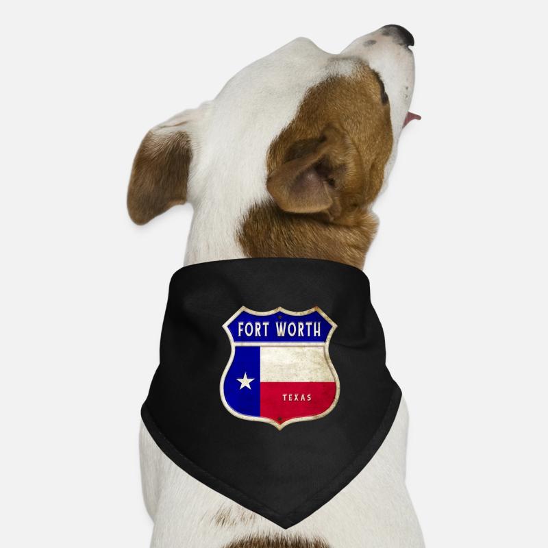 Fort Worth Texas Wappen Flaggen Design Hunde-Bandana