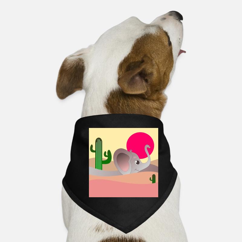 ELEPHANT DESERT LANDSCAPE - CACTI Dog Bandana