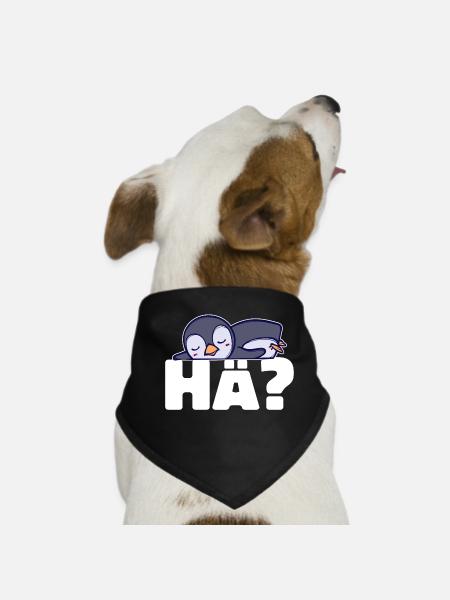 Pinguin Kälte Seevogel Spruch Tier Vogel Arktis - Hunde-Bandana - Schwarz - Vorne